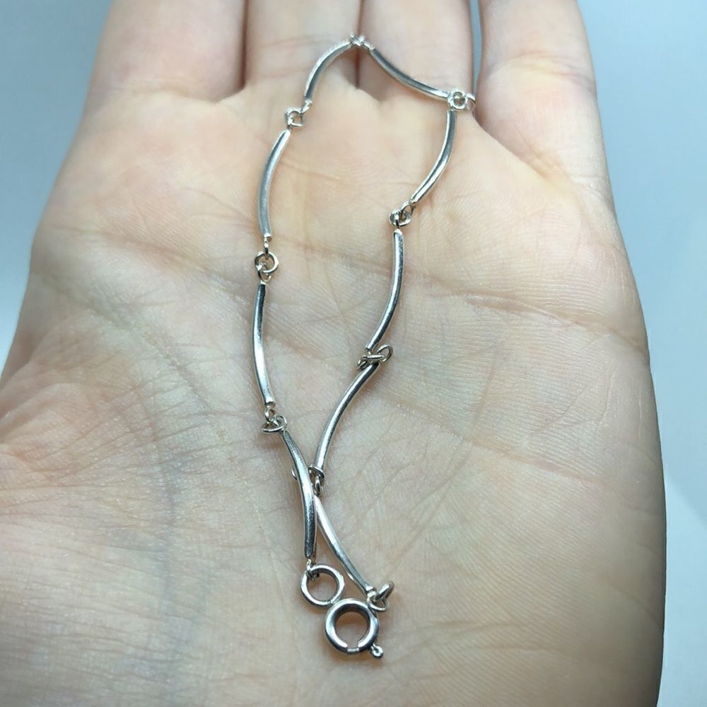 💛 925 Medium Bar Link Bracelet - Picture 3 of 4